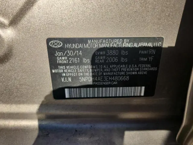 2014 HYUNDAI ELANTRA SE  