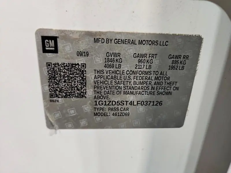2020 CHEVROLET MALIBU LT  