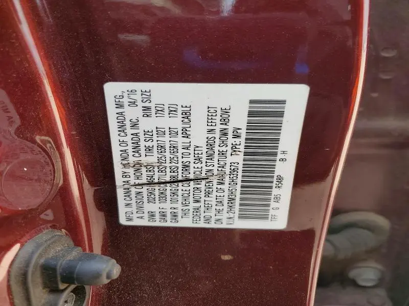 2016 HONDA CR-V EX  