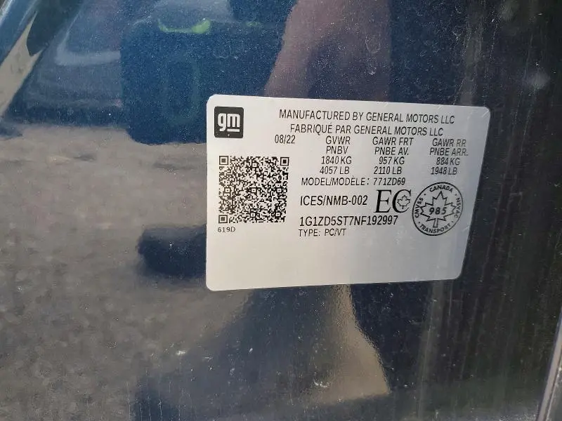 2022 CHEVROLET MALIBU LT  