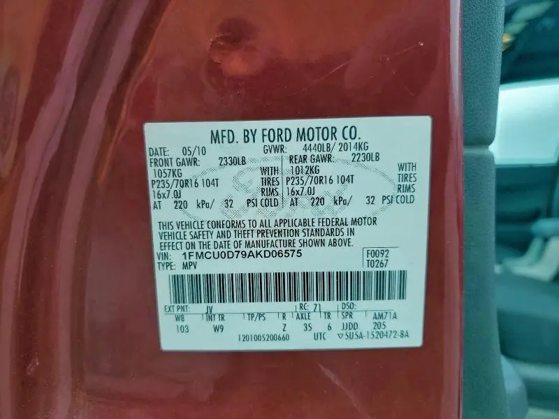 2010 FORD ESCAPE XLT  