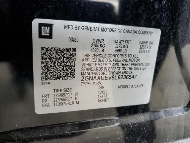 2020 CHEVROLET EQUINOX LT  