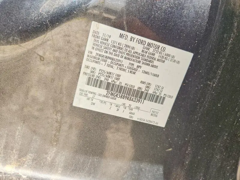 2019 FORD FLEX SE  