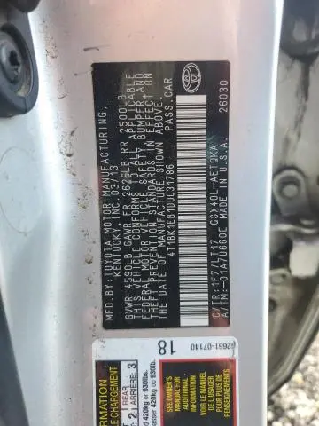 2013 TOYOTA AVALON BASE  