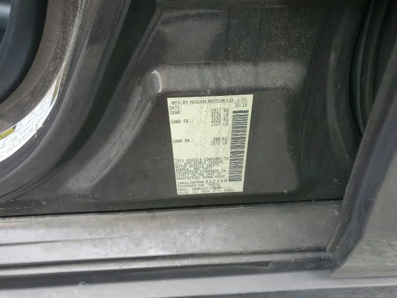 2017 NISSAN ALTIMA 2.5  