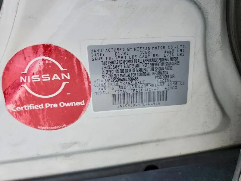 2021 NISSAN KICKS SR  