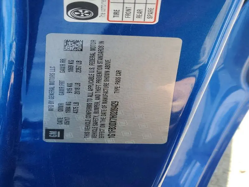 2017 CHEVROLET CAMARO LT  