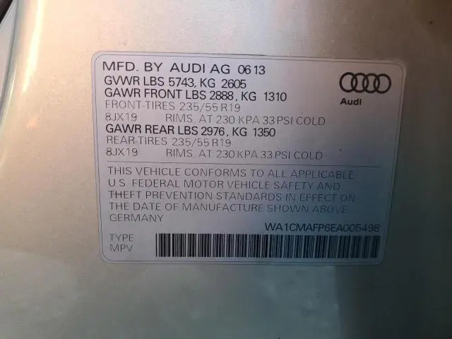 2014 AUDI Q5 TDI PREMIUM PLUS  