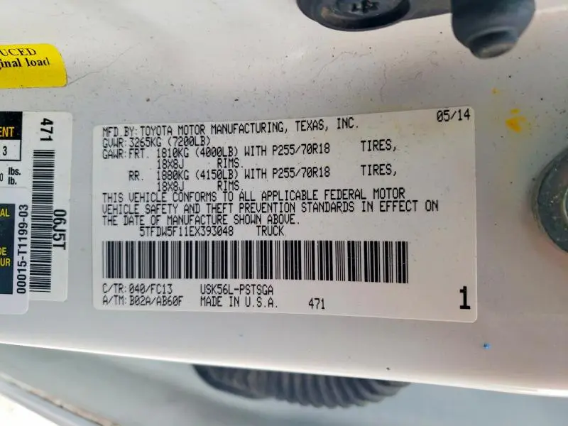 2014 TOYOTA TUNDRA SR5  