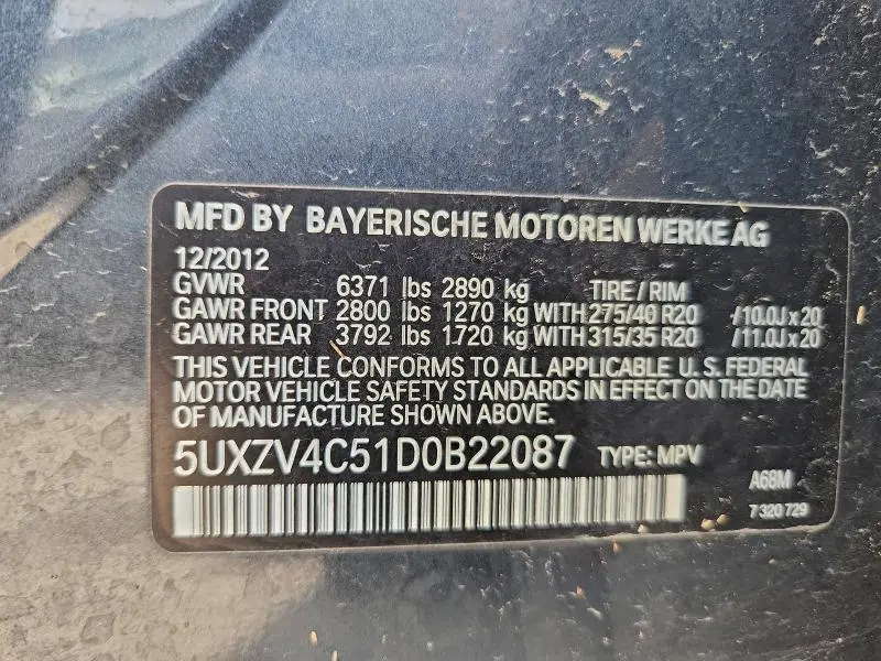 2013 BMW X5 XDRIVE35I  