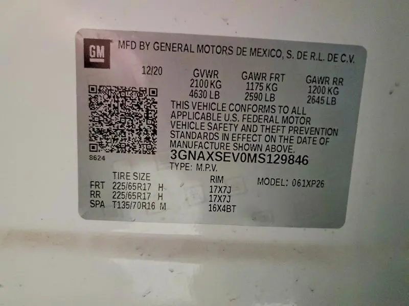 2021 CHEVROLET EQUINOX LS  