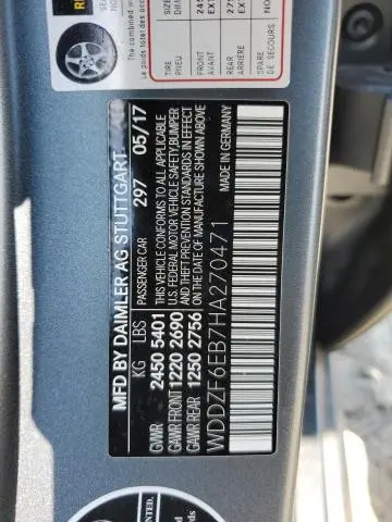 2017 MERCEDES-BENZ E 43 4MATIC AMG  