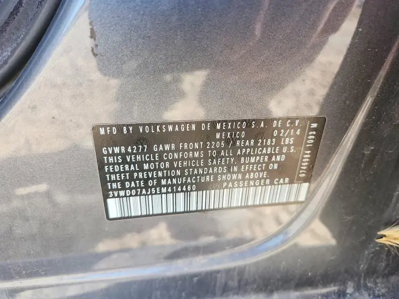 2014 VOLKSWAGEN JETTA SE  