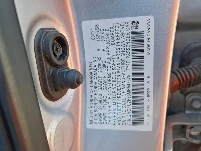 2021 HONDA CIVIC SPORT  