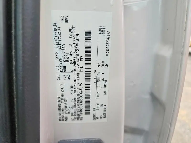 2018 FORD ESCAPE TITANIUM  