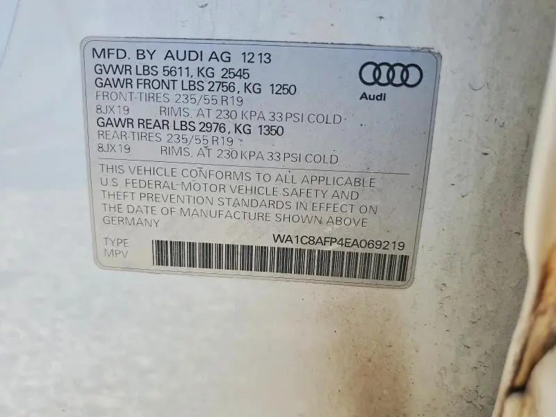 2014 AUDI Q5 PREMIUM HYBRID  
