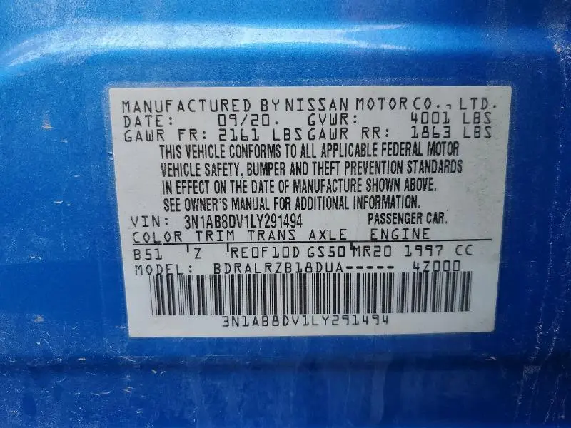 2020 NISSAN SENTRA SR  