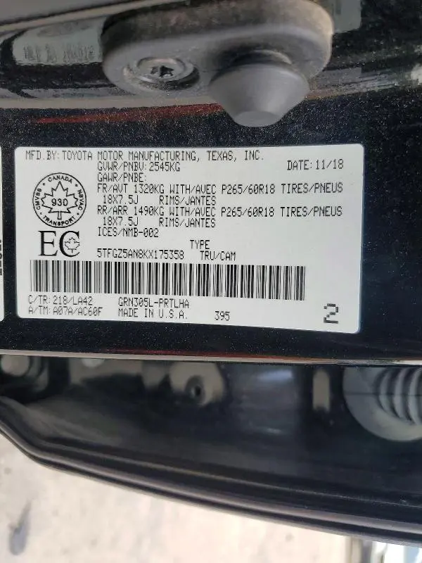 2019 TOYOTA TACOMA LIMITED  