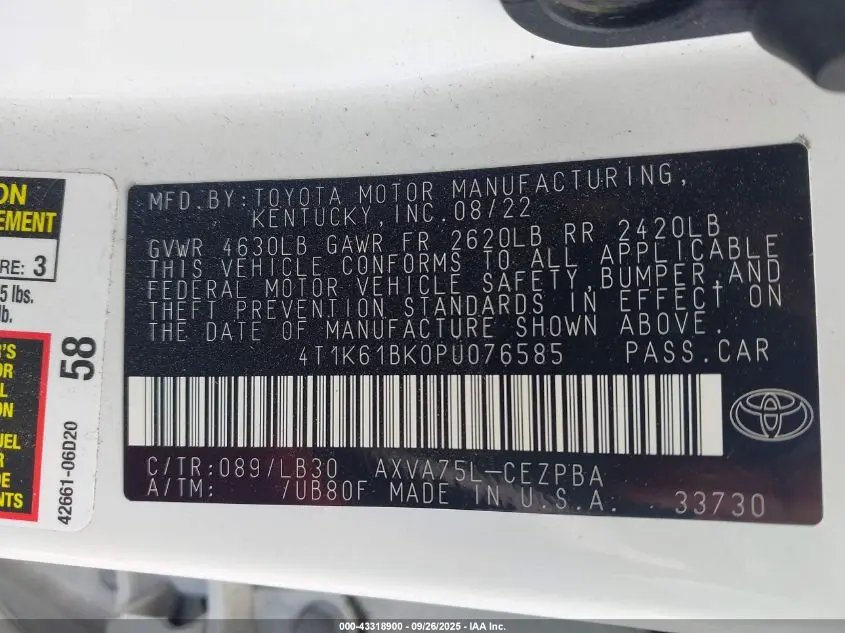 2023 TOYOTA CAMRY XSE AWD