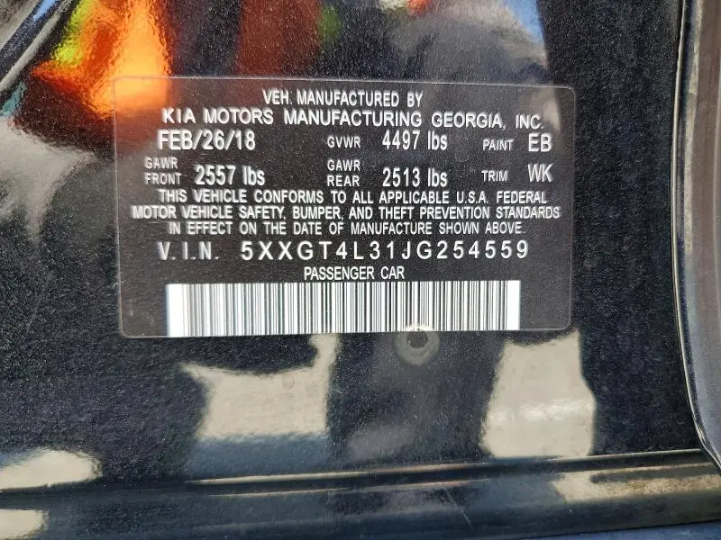 2018 KIA OPTIMA LX  