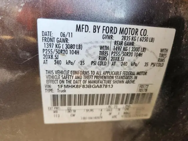 2011 FORD EXPLORER LIMITED  