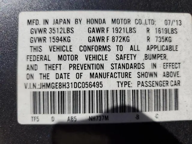 2013 HONDA FIT