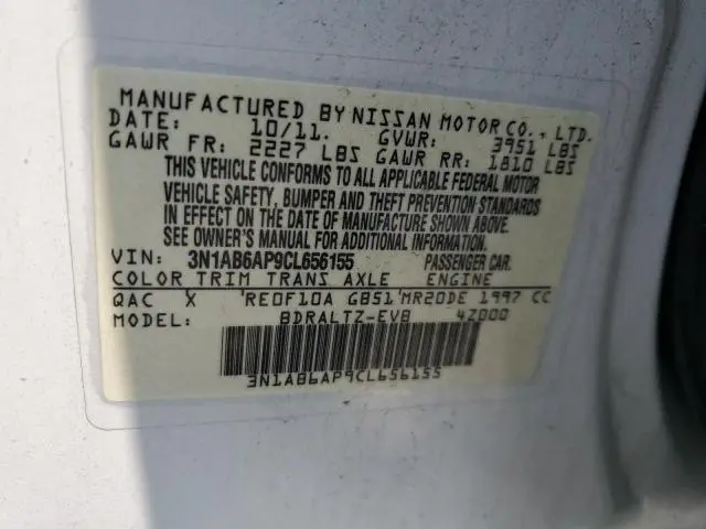 2012 NISSAN SENTRA 2.0  