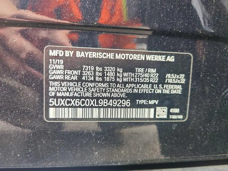2020 BMW X7 M50I  