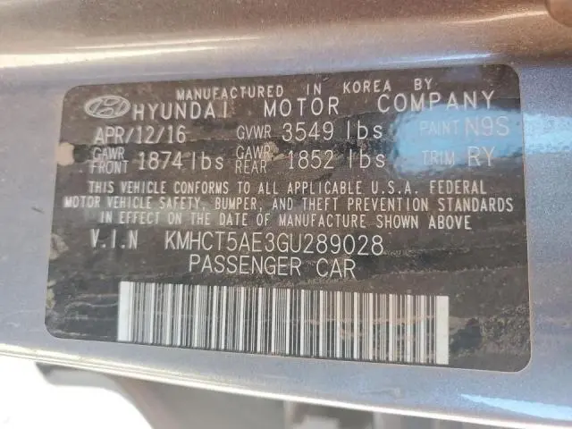2016 HYUNDAI ACCENT SE  
