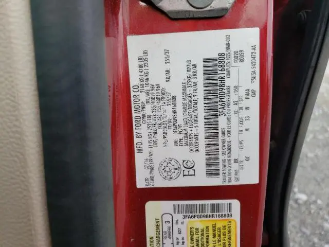 2017 FORD FUSION TITANIUM  