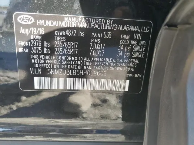 2017 HYUNDAI SANTA FE SPORT   