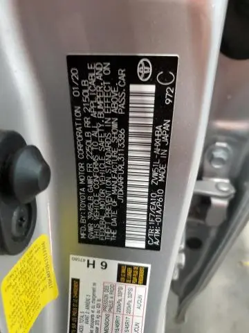 2020 TOYOTA PRIUS L  