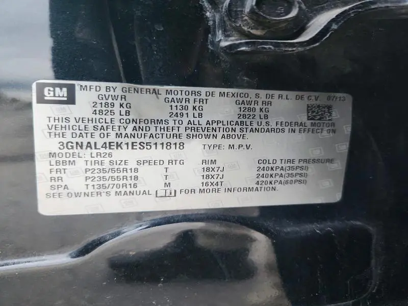 2014 CHEVROLET CAPTIVA LTZ  