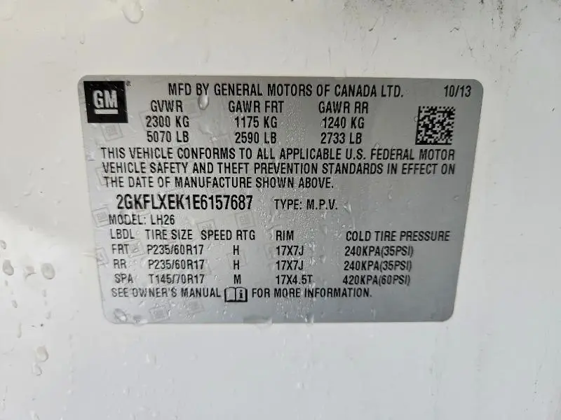 2014 GMC TERRAIN SLT  