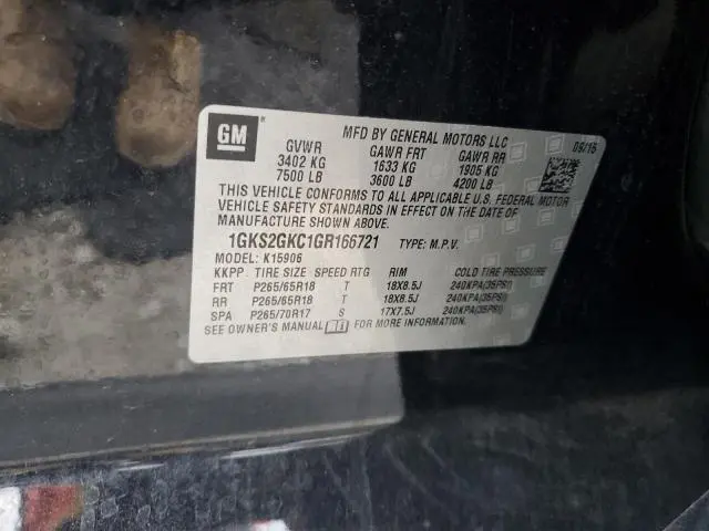 2016 GMC YUKON XL K1500 SLT  