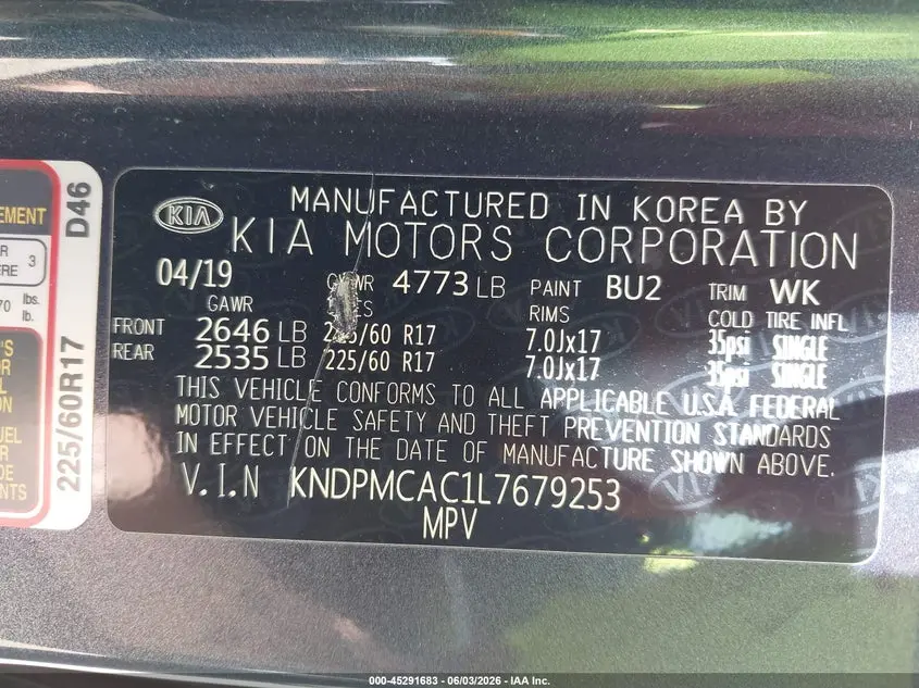 2020 KIA SPORTAGE LX