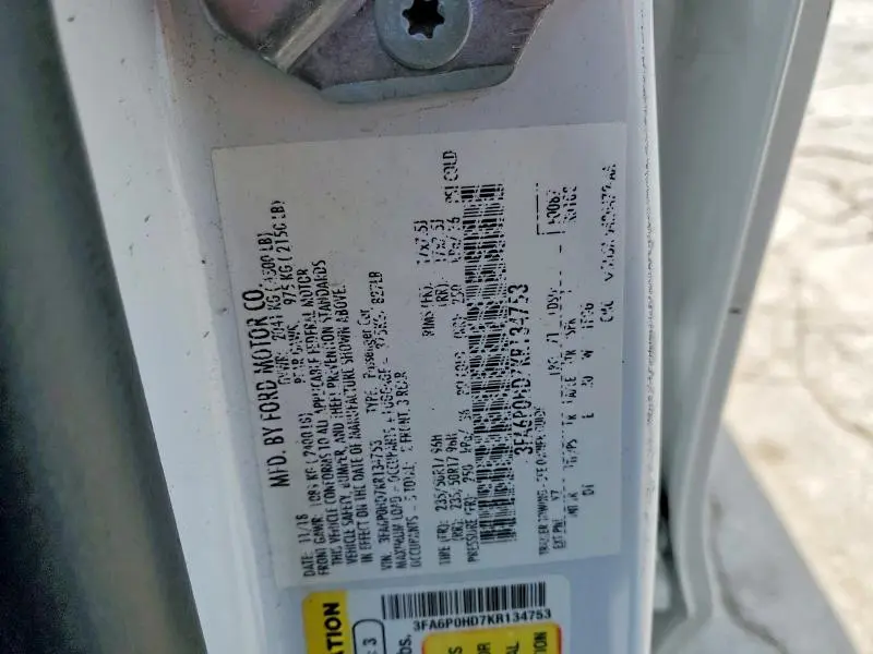 2019 FORD FUSION SE  