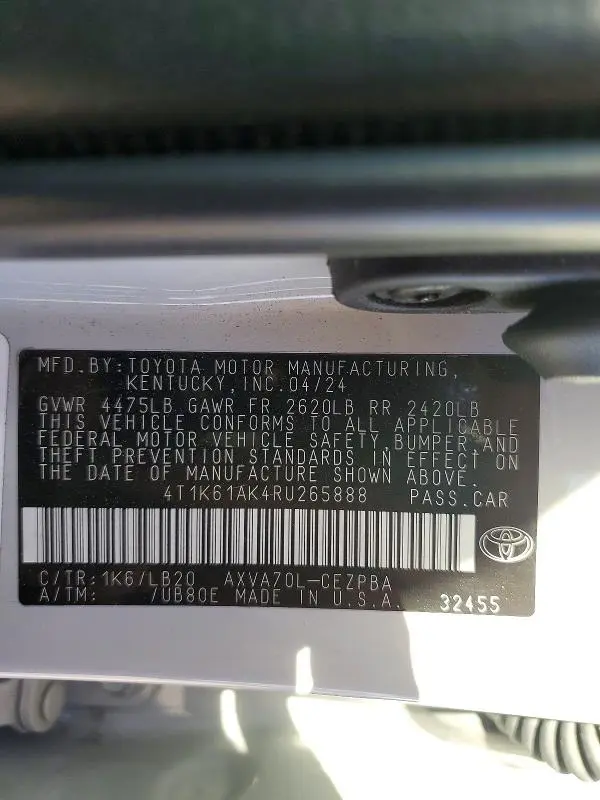2024 TOYOTA CAMRY XSE  