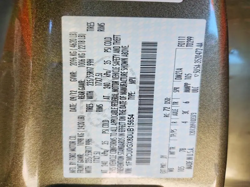 2013 FORD ESCAPE SE  