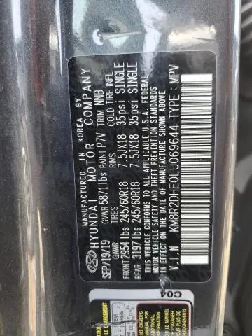 2020 HYUNDAI PALISADE SEL  
