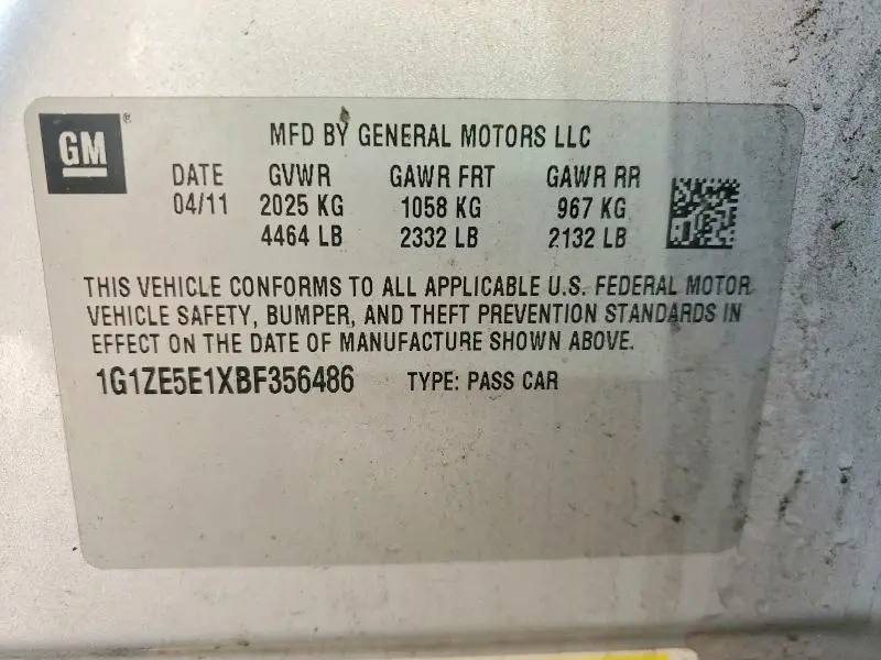 2011 CHEVROLET MALIBU LTZ  