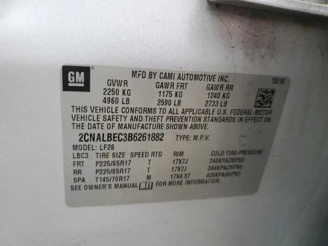 2011 CHEVROLET EQUINOX LS  