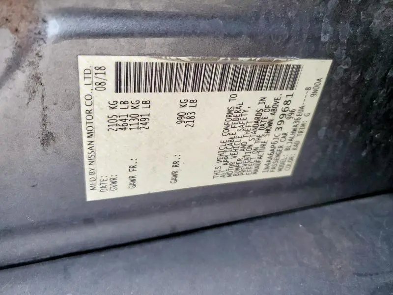 2018 NISSAN MAXIMA 3.5S  