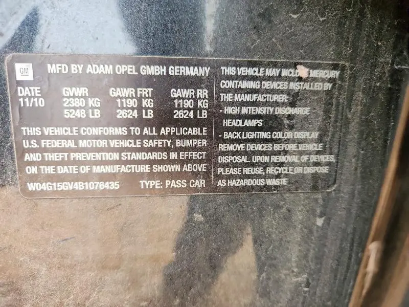 2011 BUICK REGAL CXL  