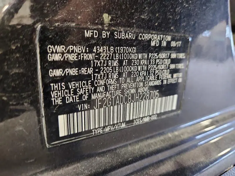 2018 SUBARU CROSSTREK PREMIUM  