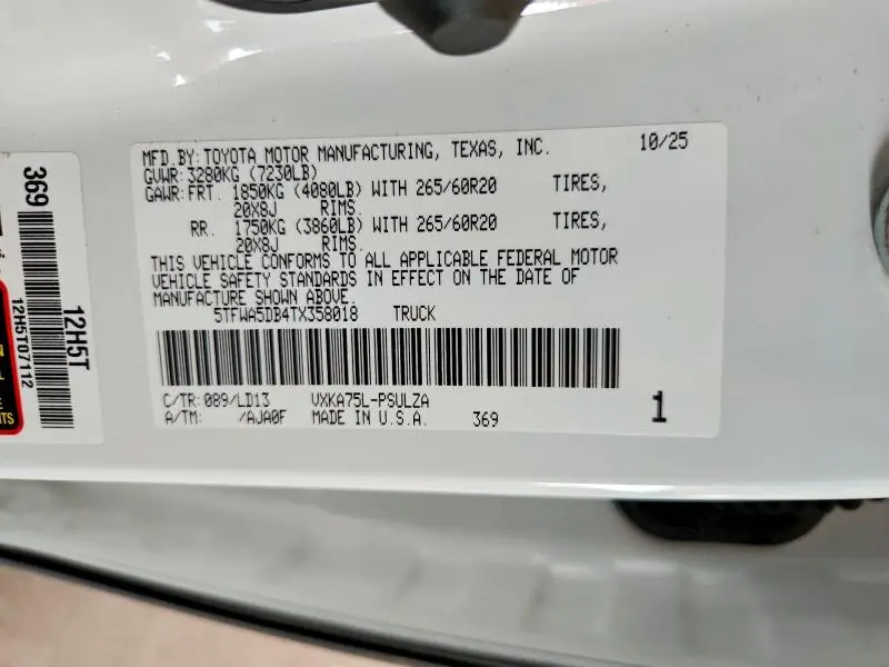 2026 TOYOTA TUNDRA LIMITED  