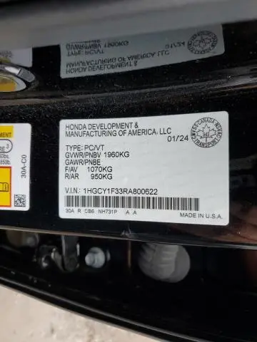 2024 HONDA ACCORD EX  