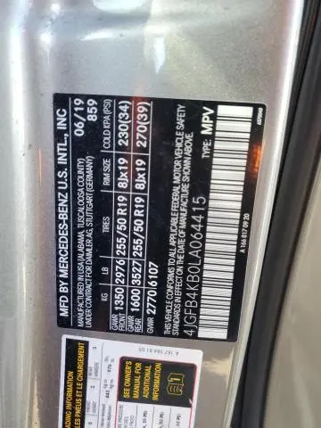 2020 MERCEDES-BENZ GLE 350 4MATIC  