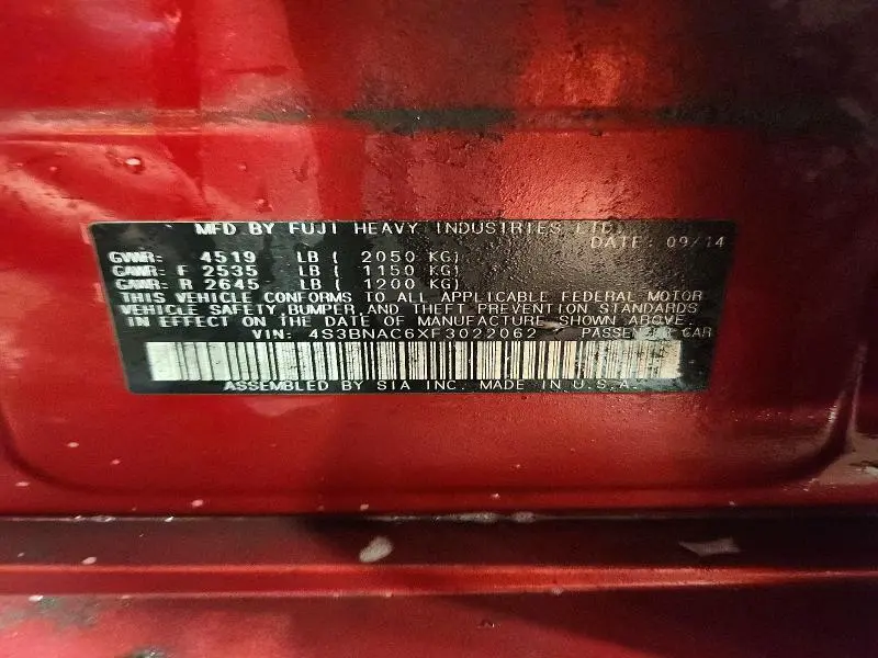 2015 SUBARU LEGACY 2.5I PREMIUM  