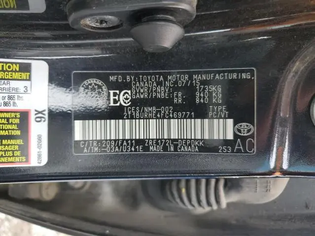 2015 TOYOTA COROLLA L